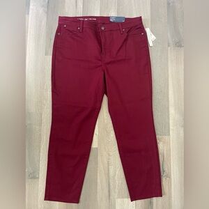 Talbots Women's Heritage Fit Slim Ankle Jeans Raspberry - NWT- Size 16P